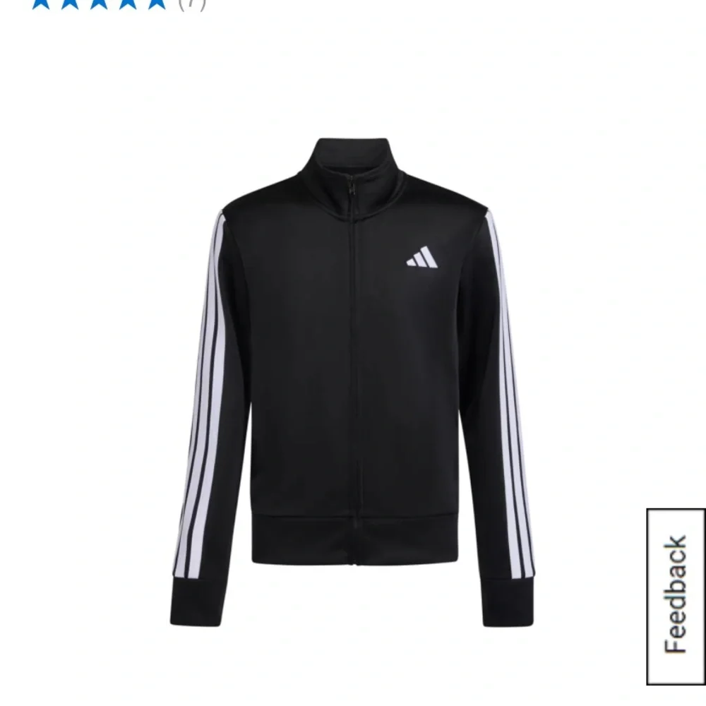 Adidas Boys Black and White Track Jacket